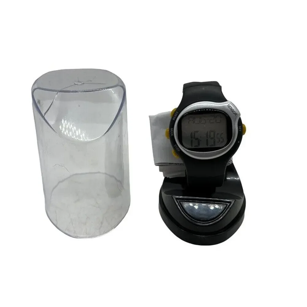 Calorie Watch By Fitness Wizard Digital Pulse Unisex Black Band Men Women